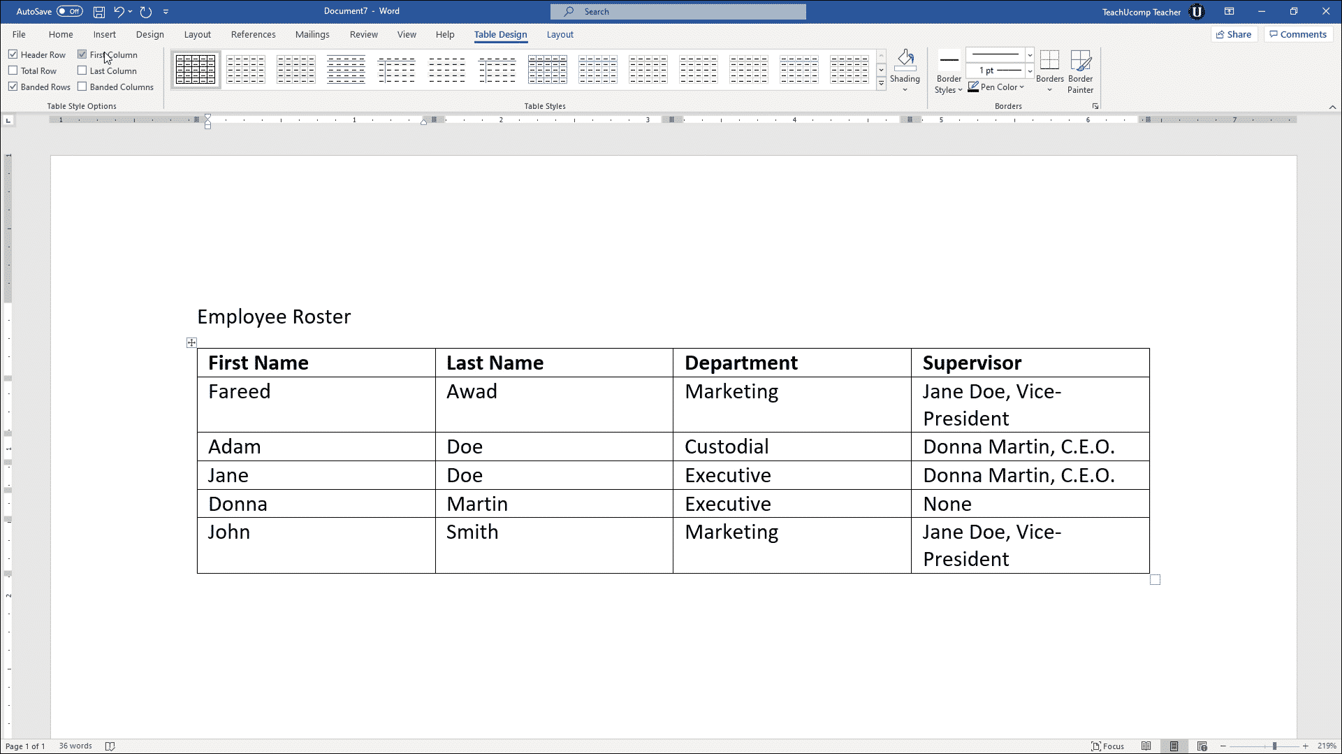 shade cells rows in table microsoft word for mac 2016